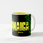 "Meine Reise nach JAMAICA 2010" Jamaikanische kelt Zweifarbige Tasse (VorderseiteRechts)