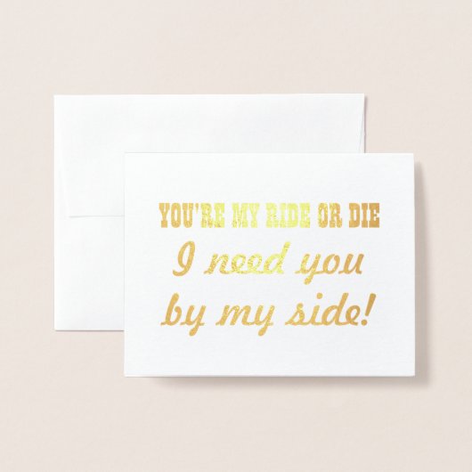 Meine Reise oder mein Die | Funny Bridesmaid oder Folienkarte (Vorderseite mit Umschlag)