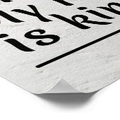 Meine Religion ist einfach. Meine Religion ist Güt Poster (Ecke)