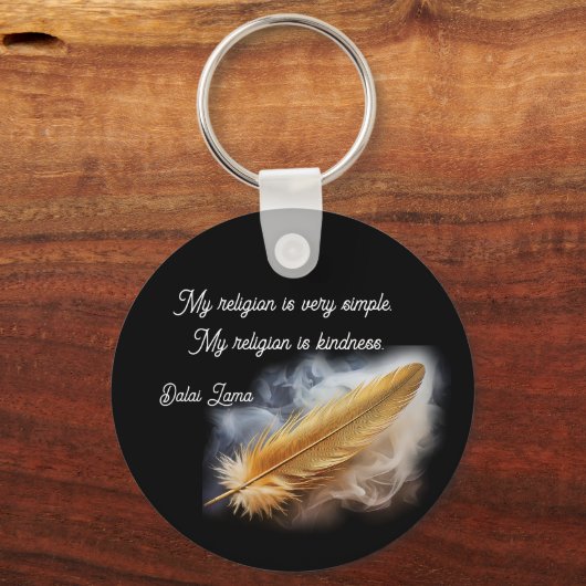 Meine Religion ist einfach, meine Religion ist Güt Schlüsselanhänger (Rückseite)