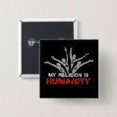 Meine Religion ist Menschlichkeit Button (Vorne & Hinten)