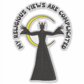 Meine religiösen Ansichten sind kompliziert  Aufkleber (Vorderseite)