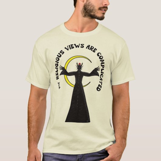 Meine religiösen Ansichten sind kompliziert T-Shirt (Vorderseite)