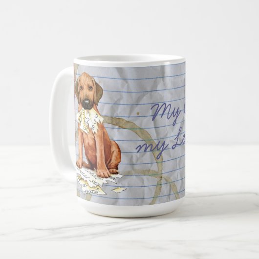 Meine Rhodesian Ridgeback Ate Lesson Plan Coffee T Kaffeetasse (Vorderseite Links)