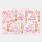 Meine rosa Schneeflocken Geschenkpapier Set (Vorderseite)