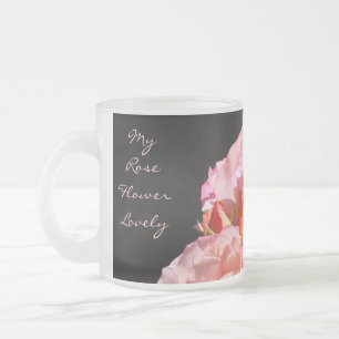 Meine Rosenblume Liebliche Glas-Tasse Rosa Rosen Mattglastasse