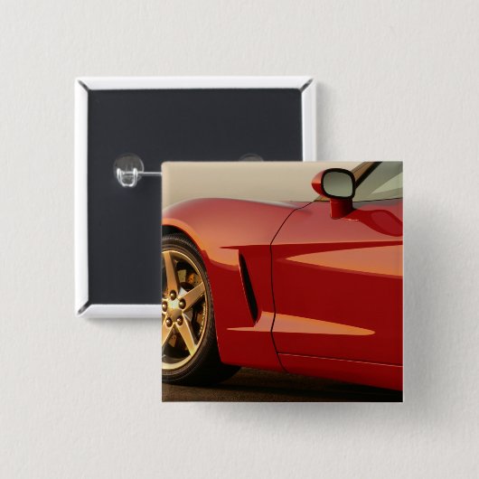 Meine rote Korvette Button (Vorne & Hinten)