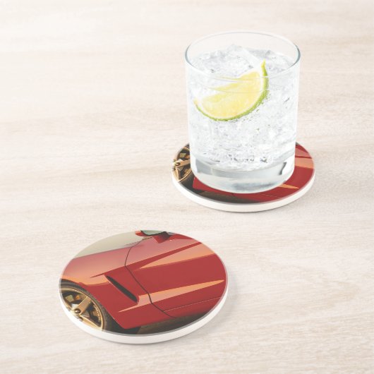 Meine rote Korvette Getränkeuntersetzer (Seite)