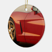 Meine rote Korvette Keramik Ornament (Links)