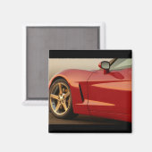 Meine rote Korvette Magnet (Vorderseite/Rückseite)