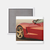 Meine rote Korvette Magnet (Vorderseite/Rückseite)