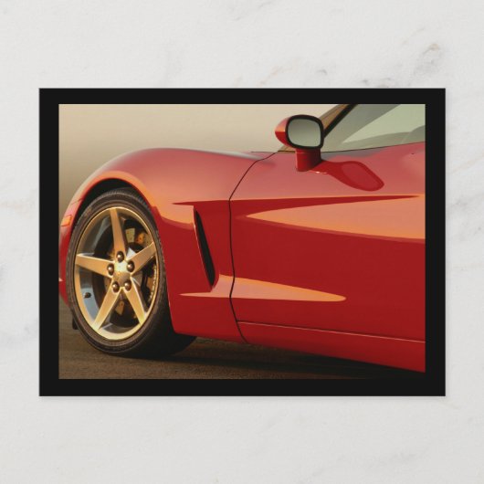 Meine rote Korvette Postkarte (Vorderseite)