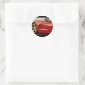 Meine rote Korvette Runder Aufkleber (Tasche)