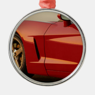 Meine rote Korvette Silbernes Ornament