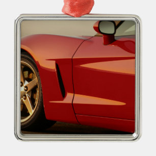 Meine rote Korvette Silbernes Ornament