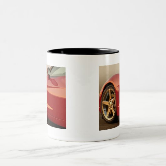 Meine rote Korvette Zweifarbige Tasse (Mittel)