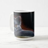 MEINE RUSSISCHE BLAUER CAT-TASSE KAFFEETASSE (Vorderseite Links)