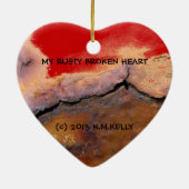 MEINE RUSTY BROKEN HERZ (Porzellankunst) Keramikornament (Hinten)