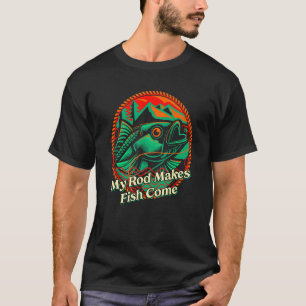 Meine Rute lockt Fische zum Angeln Camping Angler T-Shirt