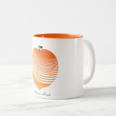 Meine saftige Pfirsich-Tasse Zweifarbige Tasse (VorderseiteRechts)