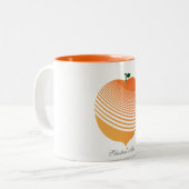 Meine saftige Pfirsich-Tasse Zweifarbige Tasse (Vorderseite Links)