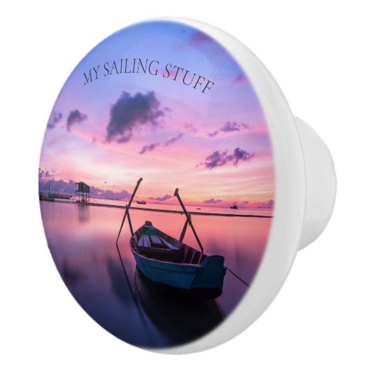 Meine Sailingf Stuff Dusk Boat Scene Keramikknauf (Rechts)