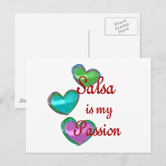 Meine Salsa Passion Postkarte (Vorne/Hinten)