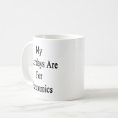 Meine Samstage sind für Wirtschaft Kaffeetasse (Vorderseite Links)