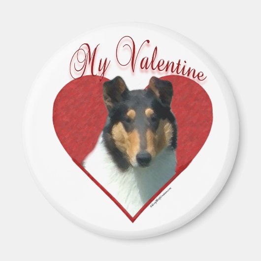 Meine sanfte Collie Valentine, Tricolor Collie Magnet (Vorne)