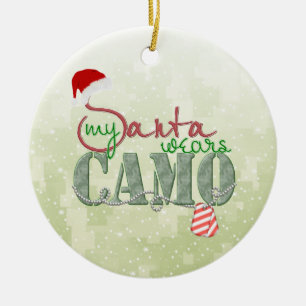Meine Sankt trägt Camouflage-Verzierung Keramikornament