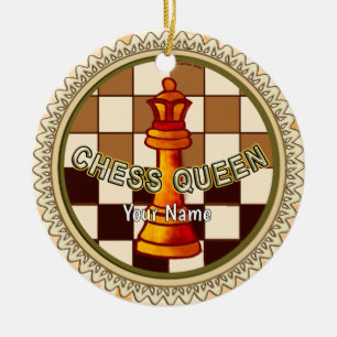 Meine Schachkönigin Keramik Ornament