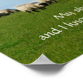 Meine Schafe hören mein Sprachposter Poster (Ecke)