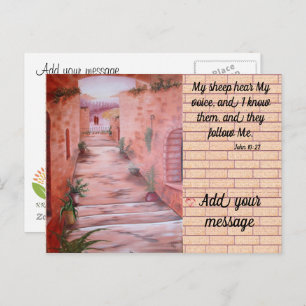 Meine Schafe hören meine Stimme Postcard Postkarte