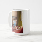 "Meine Schale läuft" große Tasse über (Vorderseite Links)