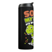 Meine Schildkröte hat meine Hausaufgaben aufgeblas Thermosbecher (Nach links gedreht)