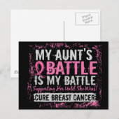 Meine Schlacht zu 2 Brustkrebsrente Postkarte (Vorne/Hinten)