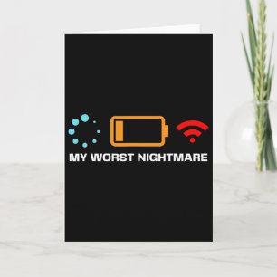 Meine schlimmste schreckliche Nacht Lustige PC-Spi Karte