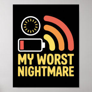 Meine schlimmste schreckliche Nacht schwaches WLAN Poster