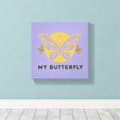Meine Schmetterlingsmauer-Leinwand Leinwanddruck (Insitu (Holzboden))