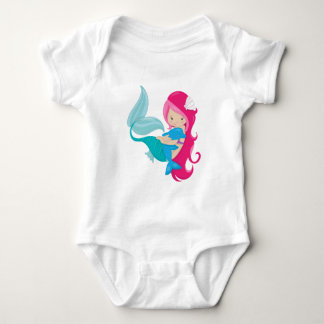 Meine schöne Meerjungfrau und Delfin Baby Strampler