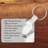 Meine schöne Tochter von der Schwangerschaft in de Schlüsselanhänger (Vorderseite)