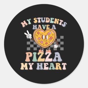 Meine Schüler haben eine Pizza nach dem Herzen Runder Aufkleber