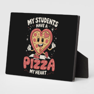 Meine Schüler haben eine Pizza von meinem Herzen L Fotoplatte