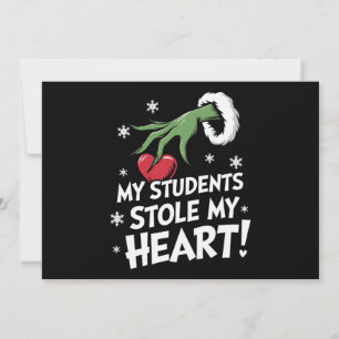 Meine Schüler haben mein Herz gestohlen Xmas Weihn Feiertagskarte