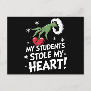 Meine Schüler haben mein Herz gestohlen Xmas Weihn Postkarte