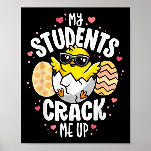 Meine Schüler packen mich mit dem lustigen Eier-Pu Poster (Vorne)