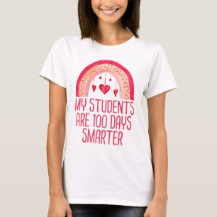 Meine Schüler sind 100 Tage schlauer Regenbogenle T-Shirt