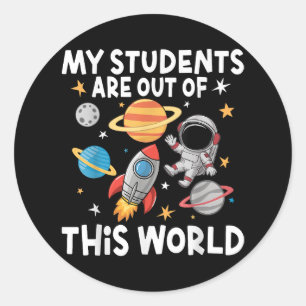 Meine Schüler sind aus dieser Weltleitschule Runder Aufkleber