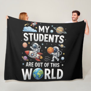Meine Schüler sind in dieser Weltraumwelt unterweg Fleecedecke