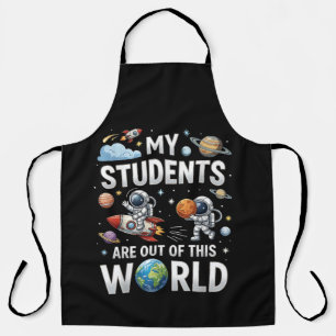 Meine Schüler sind in dieser Weltraumwelt unterweg Schürze
